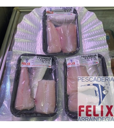Pescadillas abiertas envasadas al vacío