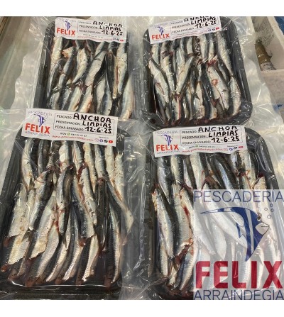 Anchoas Limpias Envasadas al Vacío